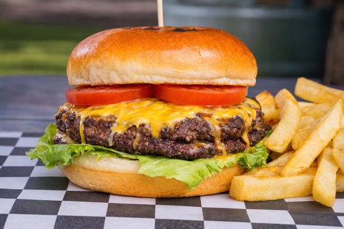 Double Cheeseburger with two patties and melted cheese