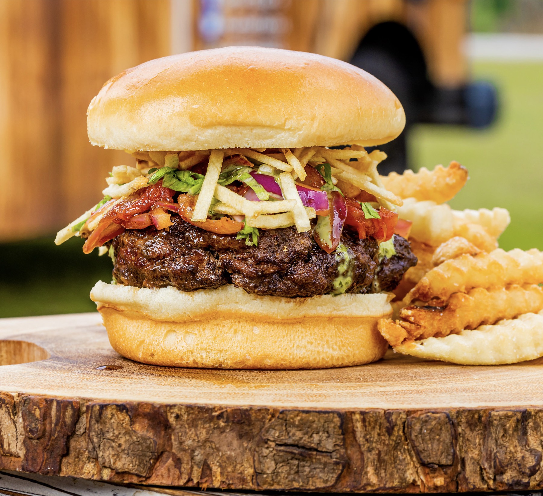 The Amazing Lomo Saltado Burger from Latin Fixin's in Doral