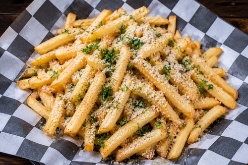 Truffle Parmesan Fries with fresh parsley